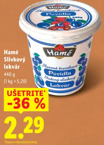 Hamé slivkový lekvár
