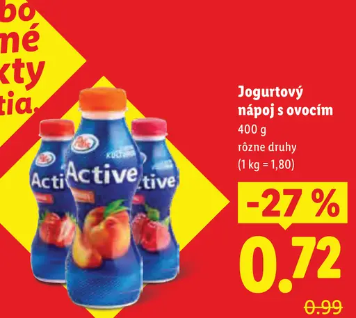 Jogurtový nápoj s ovocím