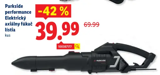 Parkside performance Elektrický axiálny fukáč lístia