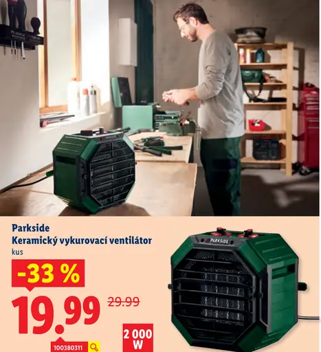 Parkside Keramický vykurovací ventilátor
