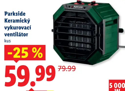 Parkside Keramický vykurovací ventilátor