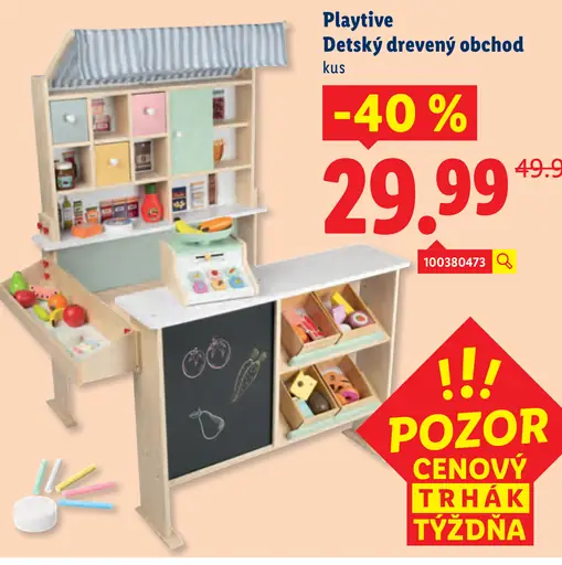 Playtive Detský drevený obchod