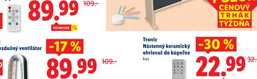 Tronic Nástenný keramický ohrievač do kúpeľne