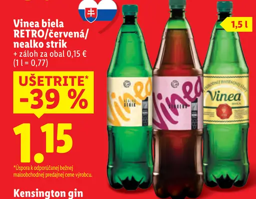 Vinea biela RETRO/červená/nealko strik