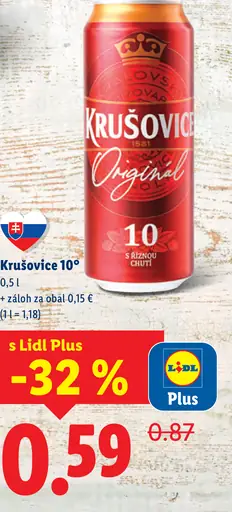 Krušovice original plechovka