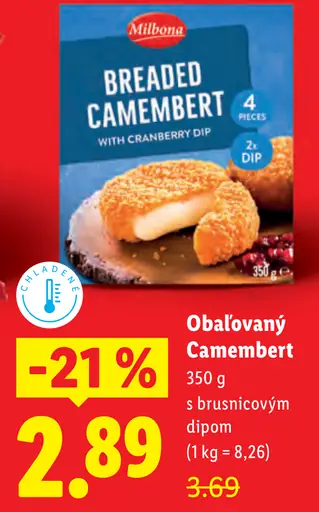 Milbona Obalovaný Camembert