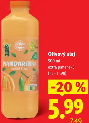 Mandarinka čerstvá šťava
