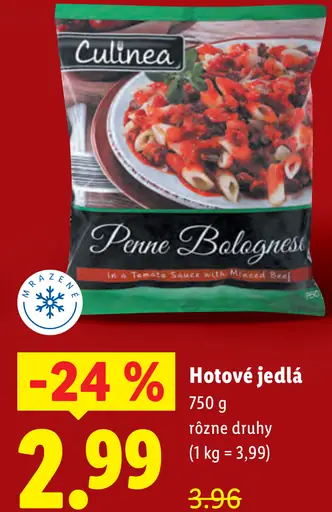 Culinea Hotové jedlá Penne Bolognese