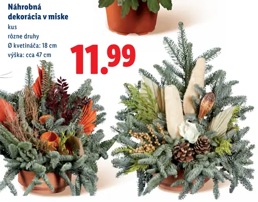 Náhrobná dekorácia v miske