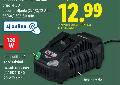 Parkside Nabíjačka PLG 20 C1
