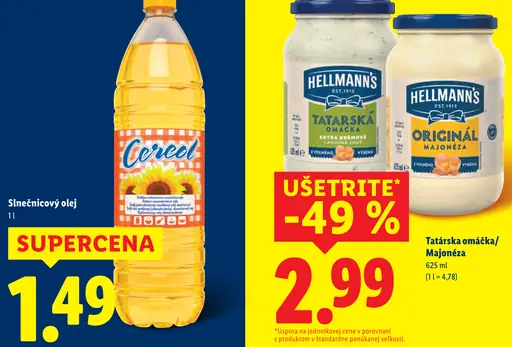Hellmann’s Original majonéza a Tatárska omáčka