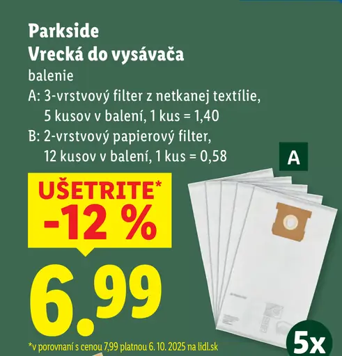 Parkside Vrecká do vysávača