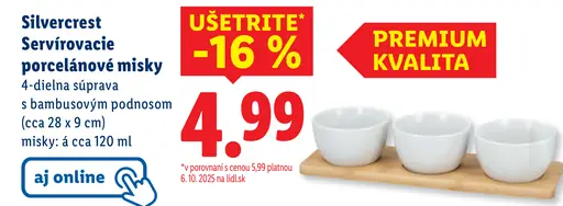 Silvercrest Servírovacie porcelánové misky