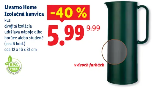 Livarno Home Izolačná kanvica