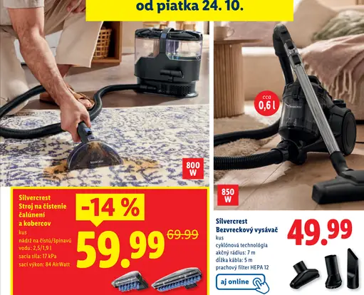 SilverCrest Stroj na čistenie čalúnení a kobercov