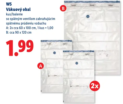 W5 Vákuový obal