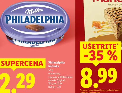 Milka Philadelphia Nátierka