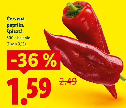 Červená paprika špicatá Kápia