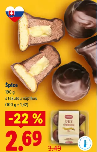 Špice s tekutou náplňou