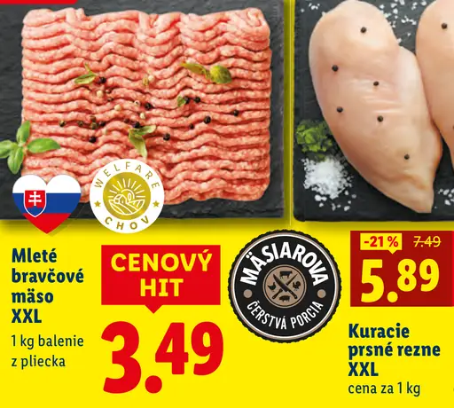 Mleté bravčové mäso XXL