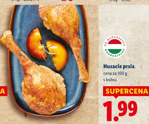 Husacie prsia s kožou