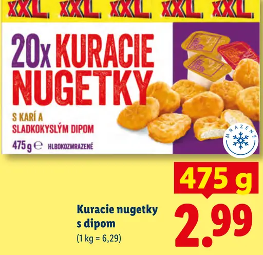 Kuracie nuggetky s dipom