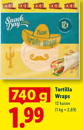 Snack Day Tortilla Wraps Plain