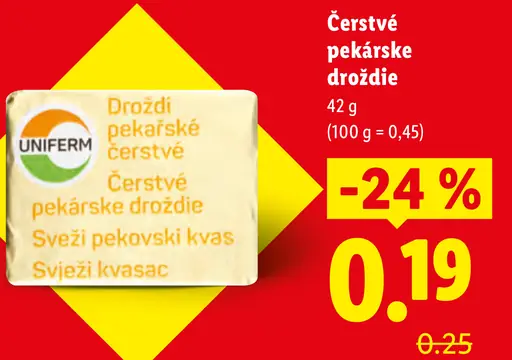Uniferm Čerstvé pekárske droždie