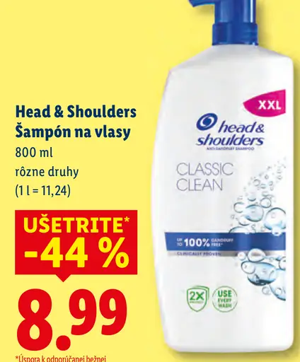 Head & Shoulders šampón na vlasy