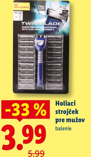 Holiaci strojček pre mužov