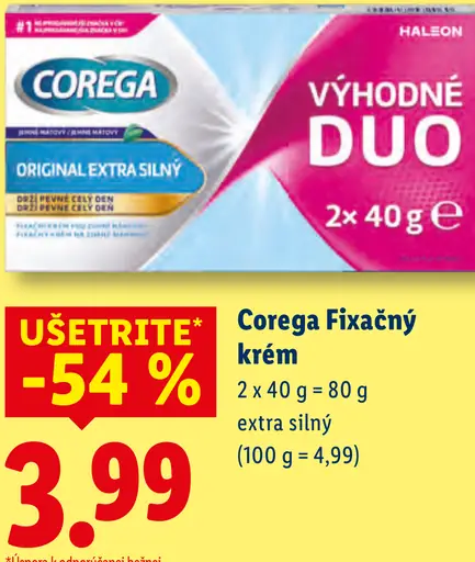 Corega fixačný krém