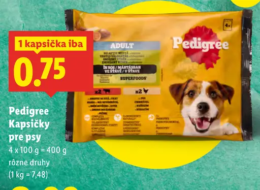 Pedigree kapsičky pre psy