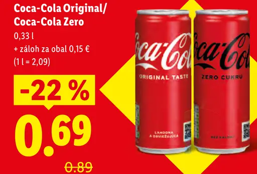 Coca-Cola Original - Coca-Cola Zero plechovka