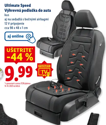 Ultimate Speed Vyhrievaná podložka do auta