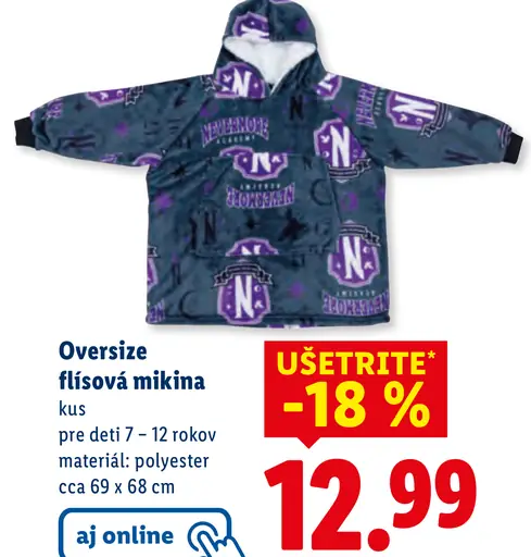 Oversize flísová mikina