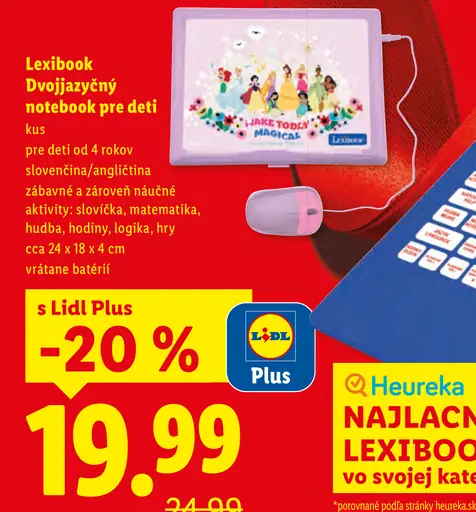 Lexibook Dvojjazyčný notebook pre deti