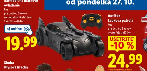 Batmobil na diaľkové ovládanie