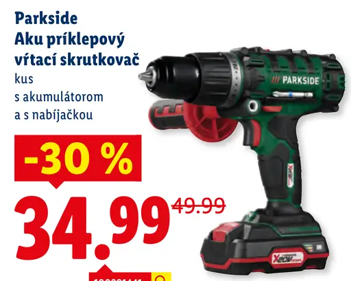 Parkside Aku príklepový vŕtací skrutkovač