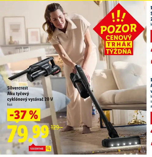 Silvercrest Aku tyčový cyklónový vysávač 20 V