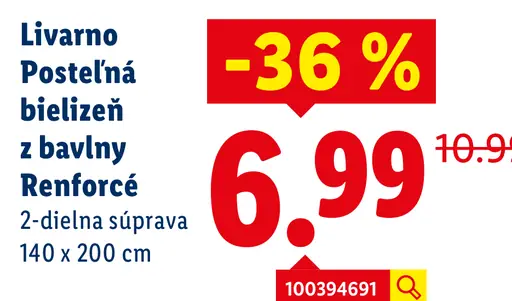 Livarno Posteľná bielizeň z bavlny Renforcé