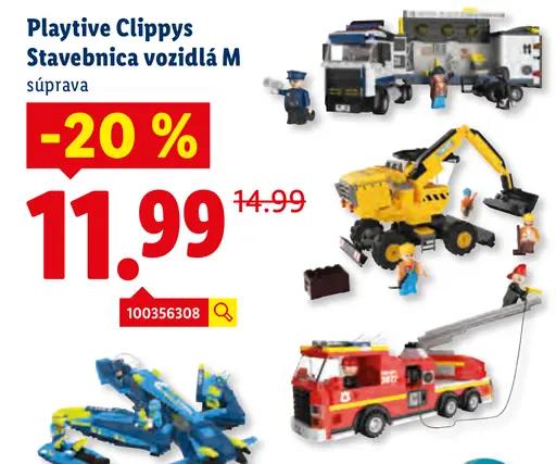 Playtive Clippys Stavebnica vozidlá M