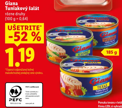 Giana tuniakový šalát