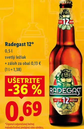 Radegast 12° plechovka