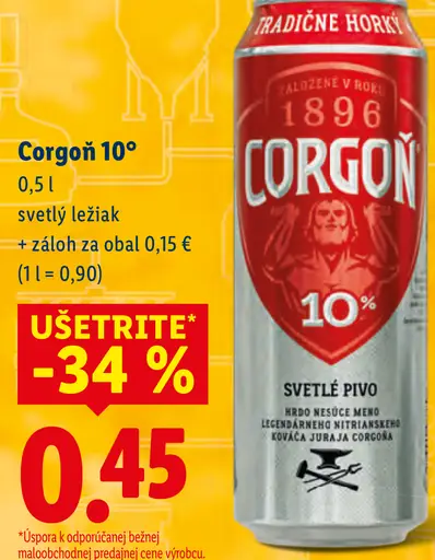Corgoň 10° plechovka