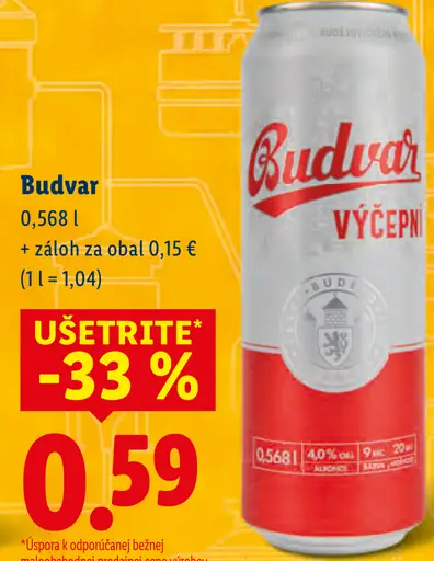 Budvar plechovka