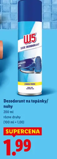 W5 Dezodorant na topánky/nohy