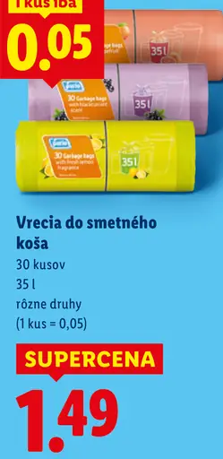 W5 Vrecia do smetného koša
