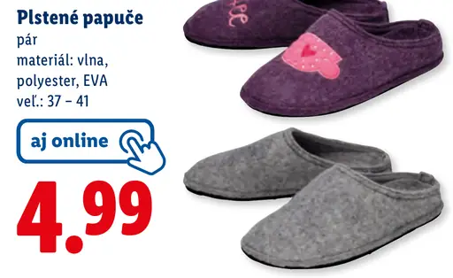 Plstené papuče