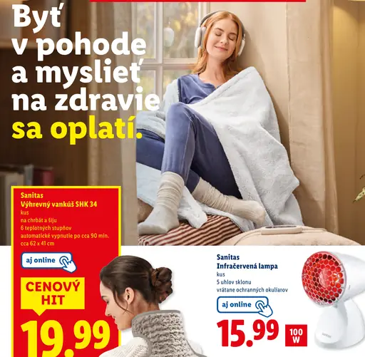 Sanitas Výhrevný vankúš SHK 34