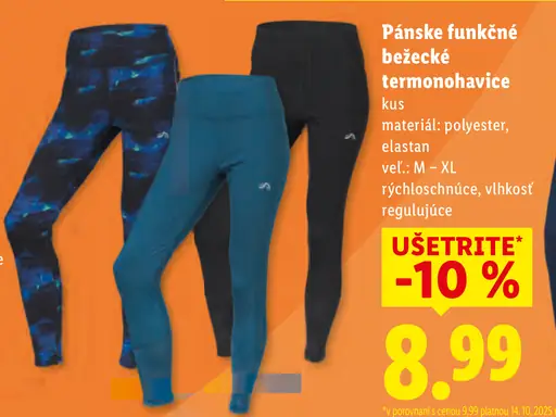 Crivit Pánske funkčné bežecké termonohavice